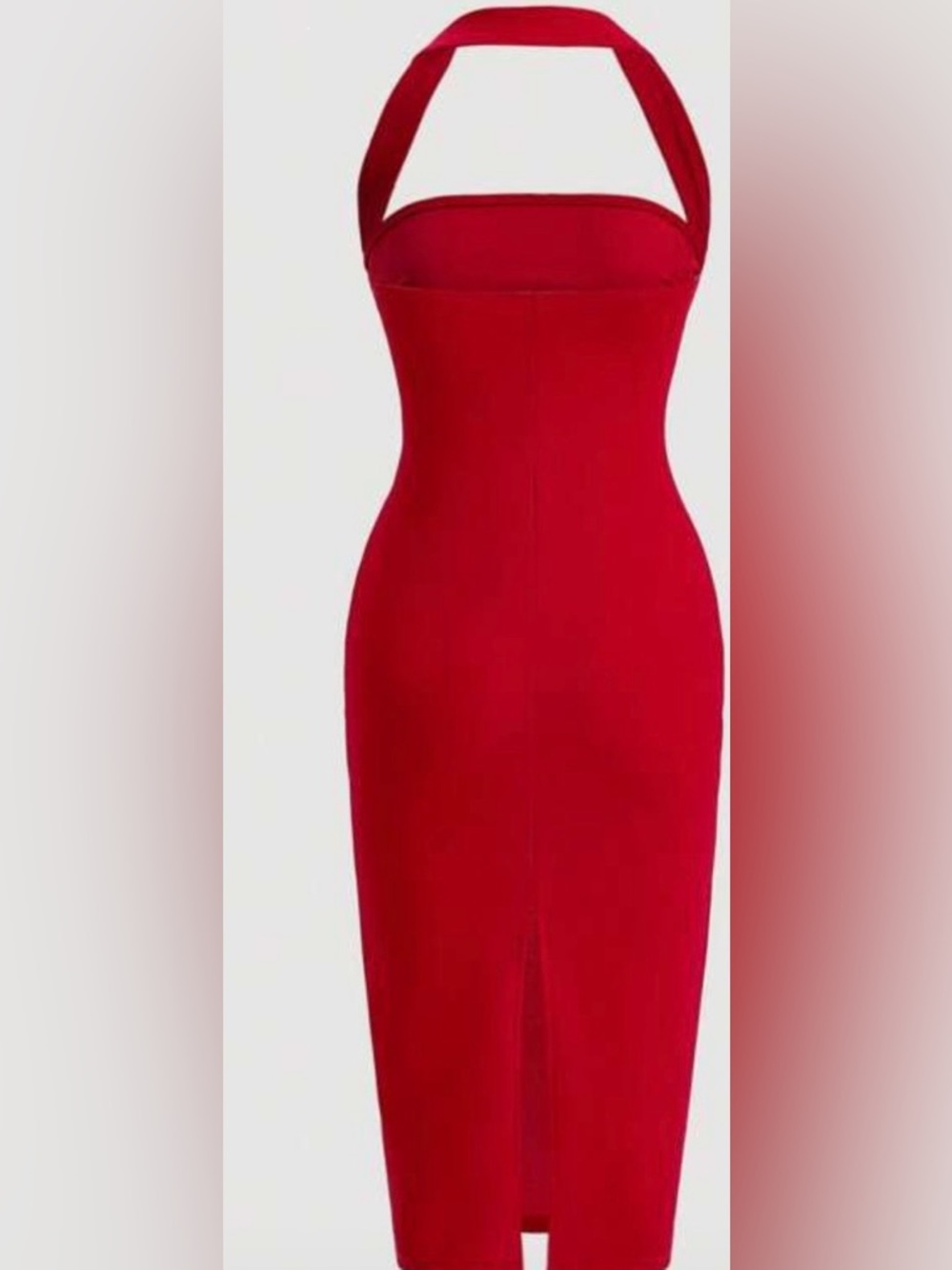 SHEIN Red Strapless Bodycon Dress